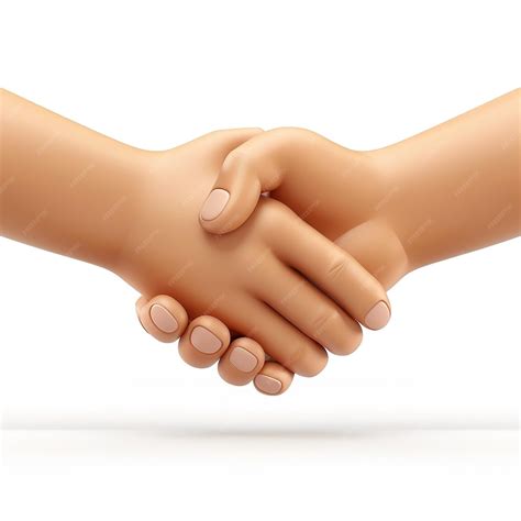 cartoon  hands shaking hands premium ai generated image