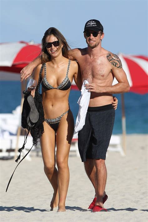 BRITTNY WARD and Jenson Button at a Beach in Miami 01/19/2017 – HawtCelebs