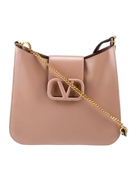 Valentino V Logo Crossbody Bag - Neutrals Crossbody Bags, Handbags