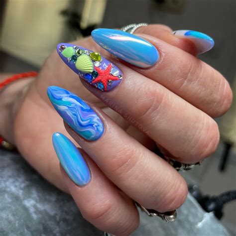 Вчера целый день делала морские дизайны ногтей 🥰🌊 желаю каждому, кто ...