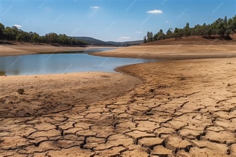 Tinta Para Piso Externo De Cimento - Paisaje de poca agua y tierra seca en el avance de la sequía severa en ...