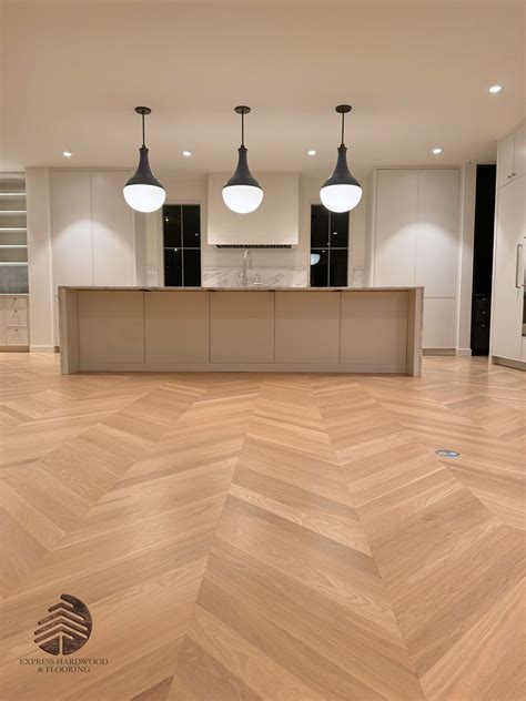 Hardwood White Oak Chevron — Express Hardwood & Flooring