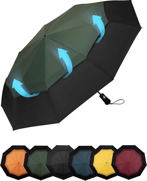 chakipee compact travel umbrella windproof strong automatic folding