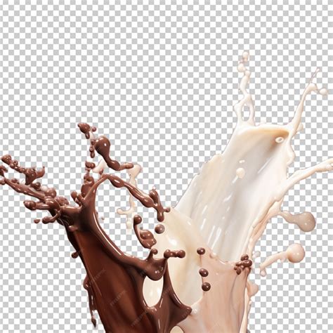Chocolate milk white background psd png | Premium PSD