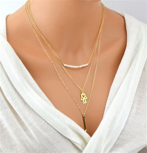 layered gold chain necklace set  jamie spinelli blog