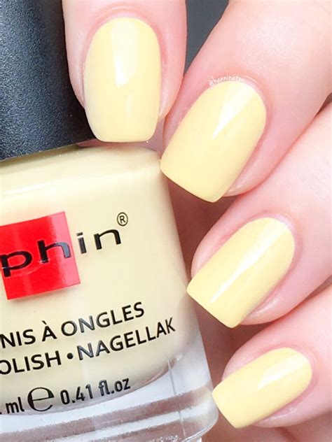 Light Yellow Nail Polish. Sophin 0345. Banana Color. Pastel Manicure ...