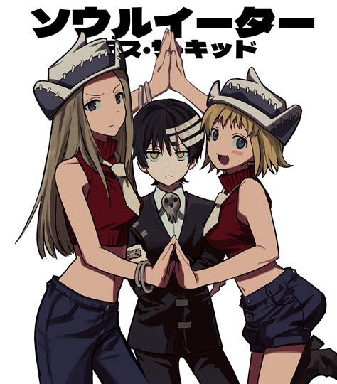 death the kid, patricia thompson, and elizabeth thompson (soul eater