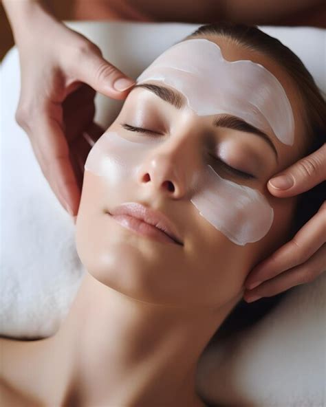 beautiful girl  facial spa massage  luxury beauty clinic mask