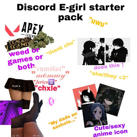 Discord E-girl starter pack : r/starterpacks