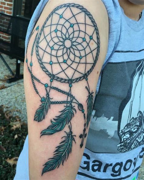 Dreamcatcher Tattoos On Forearm With Color