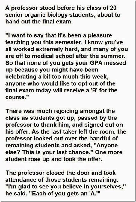 Bio Professor Shocks His Entire Class With This Just Before The Final Exam