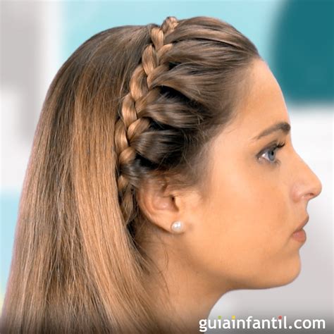 Trenza de diadema para niñas. Peinados infantiles