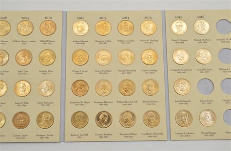 Presidential Gold Dollar 2007-2016 - US Coin Collection - Nice Album ...