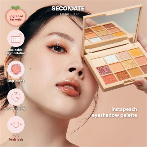 jual secondate instapeach eyeshadow palette shopee indonesia