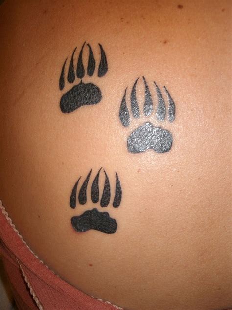 Bear Paw Print Tattoo Designs