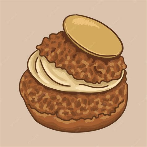 Premium Vector | Religieuse with chocolate cream. traditional french