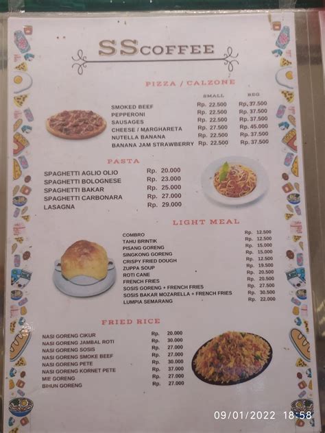 Menu at Rumah Makan Saung Soreang restaurant, Bandung