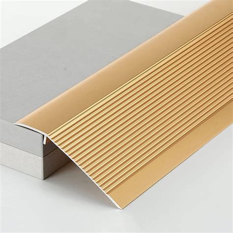 Silver Grey Gold Black Uneven Floor Transition Strip, 4 Inch Wide
