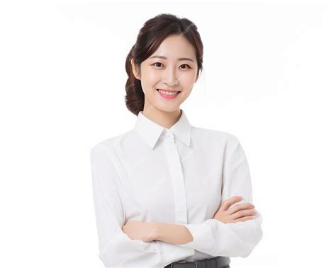 Premium AI Image | Young Female Chinese Teacher smiling isolated on