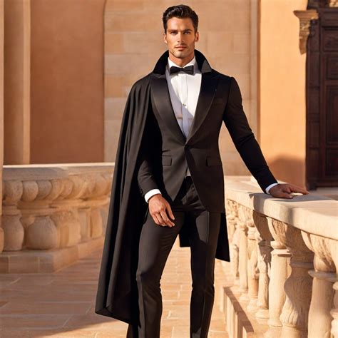 mens wedding suit  cape