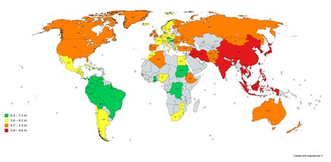 Average Penis size map : r/MapPorn