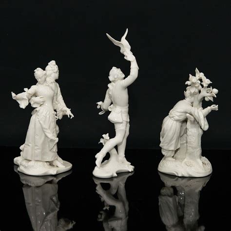 Sold Price: GROUP OF 3 NYMPHENBURG PORCELAIN FIGURINES - August 4, 0118 ...