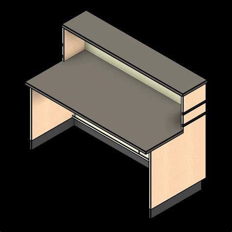 revit straight laminate reception desk