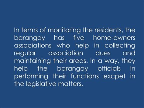 barangay  village resident identification process study