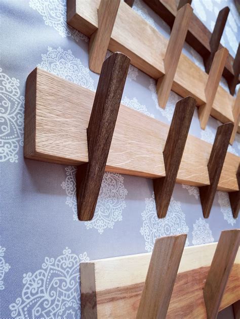 Oak Wood Rack / Wood Coat Rack / Wall Mounted Coat Rack / - Etsy