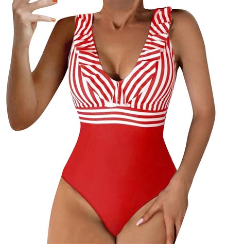 sonwsong One Piece Swimsuit Women,Women's Colorblock Abstract Floral