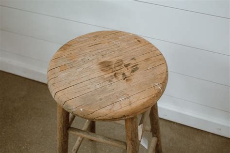 Vintage Wooden Stool - The TAYLOR'd Home