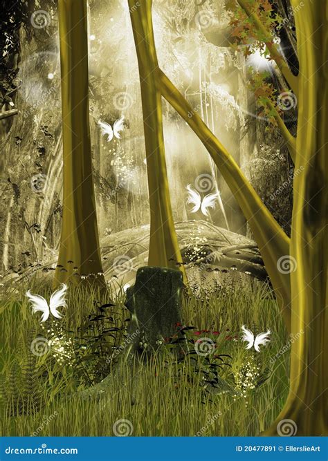 Secret Place in the Middle of the Forest Stock Image - Image of spell