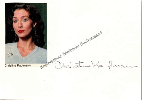 Original Autogramm Christine Kaufmann (1945-2017) /// Autograph