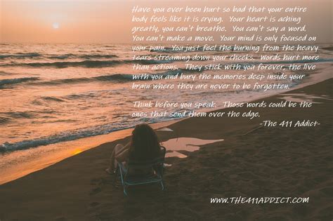 Words Hurt More Than Actions - The 411 Addict