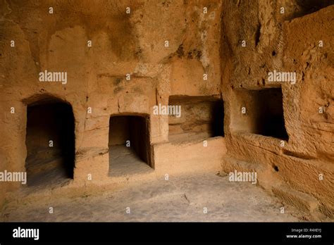 Underground burial chambers at the World Heritage UNESCO site of Tombs ...