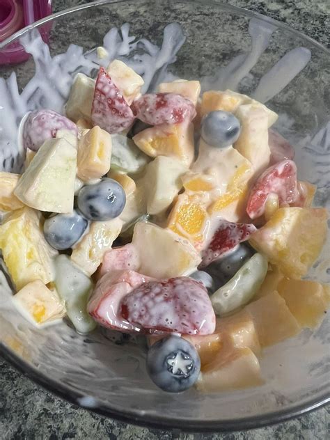 Megan - Kim and I are obsessed with this homemade fresh fruit and cream