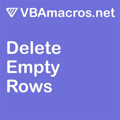 5 Simple Steps To Vanquish Excel's Empty Row Epidemic