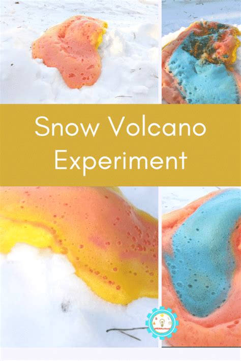 Colorful Snow Volcano Experiment Using Real Snow