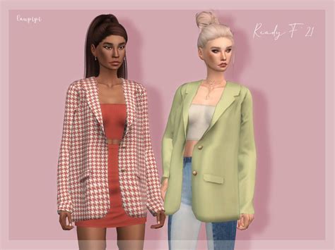 Скачать мод "Пиджак с топом TP400" бесплатно для Симс 4 на sims4odezhda
