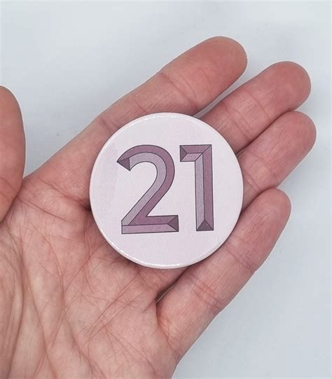 21st Birthday Card for Her and Matching Badge, 21st Birthday Card, 21st ...