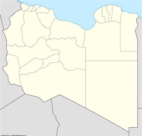 Free Printable Labeled and Blank map of Libya in PDF