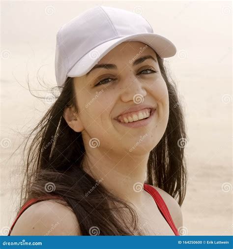 Turkish Girl at the Beach on a Beautiful Summer Day Stock Photo - Image