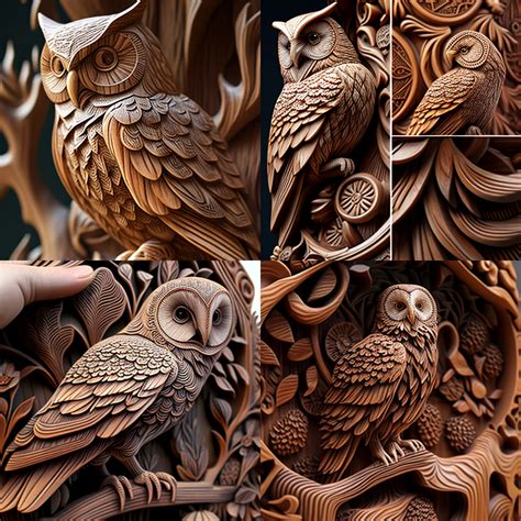Easy Owl Wood Carving Patterns - Free Printable Template