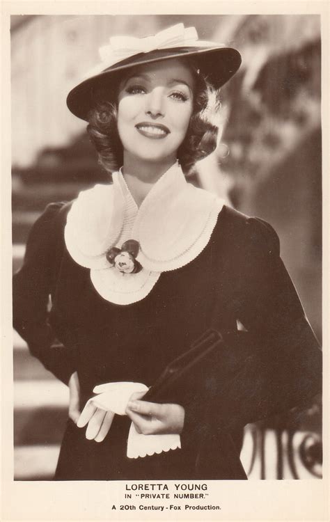 Loretta Young in Private Number (1936) | British postcard in… | Flickr