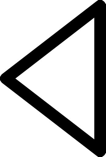 triangle left outline icon  freepngimg