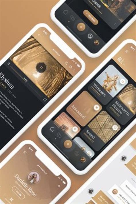helen mobile portfolio app ui kit uber luxury ios app concept