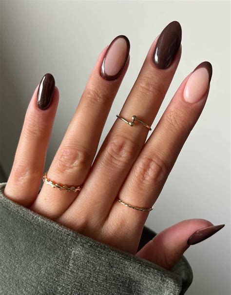 27+ Brown Nails That Are Anything But Basic - marble, swirls, etc.