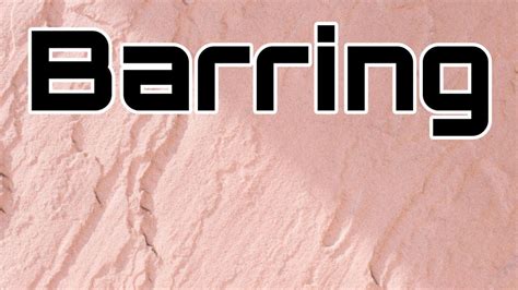 barring meaning  telugu  english youtube