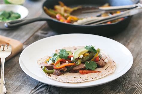 Steak Fajitas with Cassava Flour Tortillas