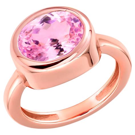 Andreoli Rose Opal Pink Sapphire Diamond Dome Cocktail Ring 18 Karat